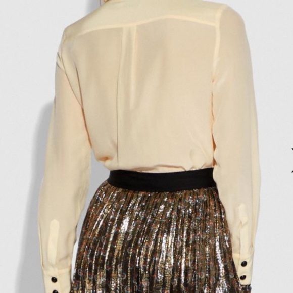 Coach silk lace ruffle blouse - Picture 5 of 12